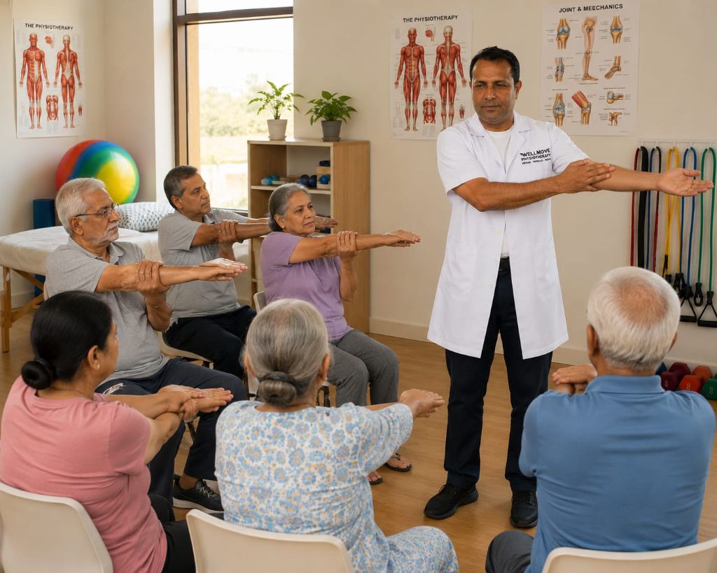 Care home physiotherapy group support